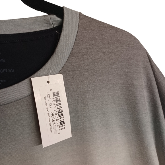 EMBLEM APPAREL New York City 1980 Gray Ombre Short Sleeve Black Shirt 3X NWT - Picture 4 of 6